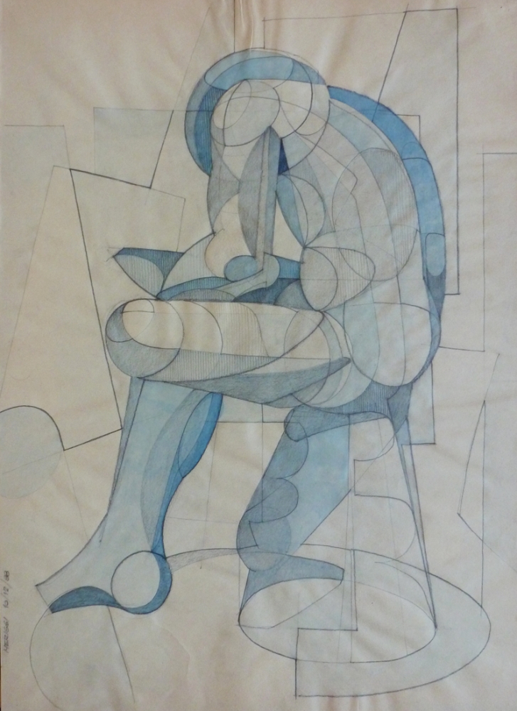 Spinario - Matita e china su carta, 70 x 50 cm - Meriggi, 1988